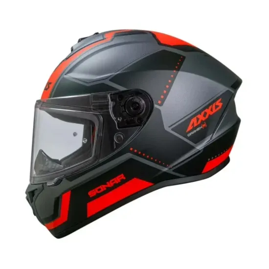 Casque AXXIS Draken S Sonar B5 (Matt Fluor Red)